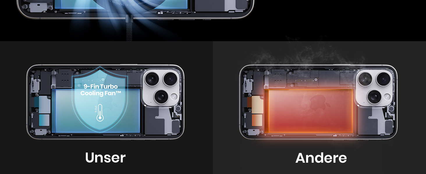 Зарядний пристрій INIU MagSafe 15W: Бездротова зарядка для iPhone 16/15/14, Швидка зарядка, Охолодження