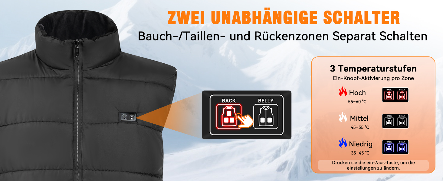 Обогреваемая жилетка для женщин и мужчин, двойной регулятор, 3 температурных режима и 6 зон обогрева, ветро- и водонепроницаемая ткань, оснащена аккумулятором 16000mAh, подходит для походов, катания на лыжах, рыбалки, размер XL