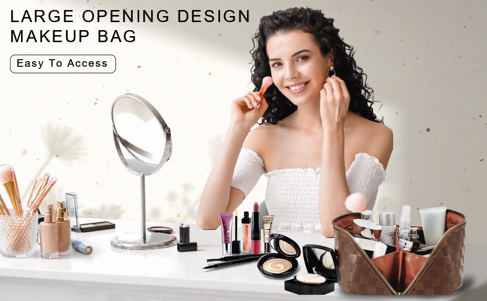 Косметичка для подорожей жіноча, велика місткість, з PU шкіри, органайзер для макіяжу, культбагаж, косметичка для подорожей, аксесуари для подорожей, жіноча