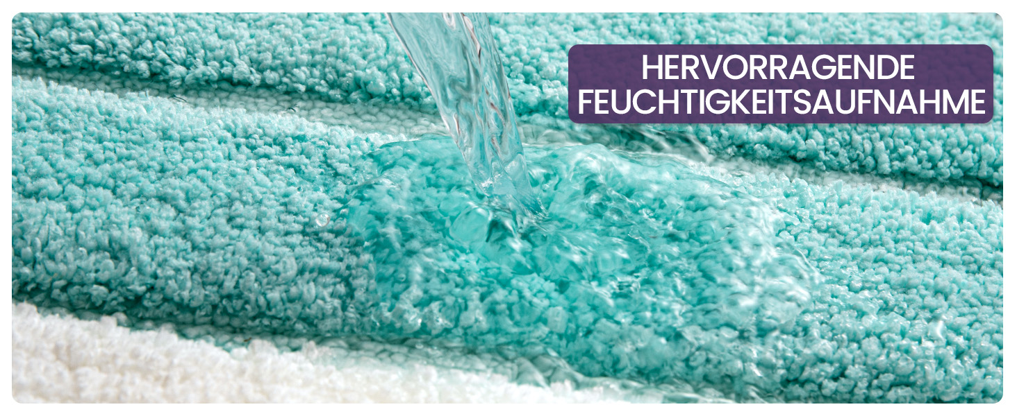 Non-Slip Bathroom Rug - Absorbent & Washable Bath Mat - 60 x 110 cm - Green