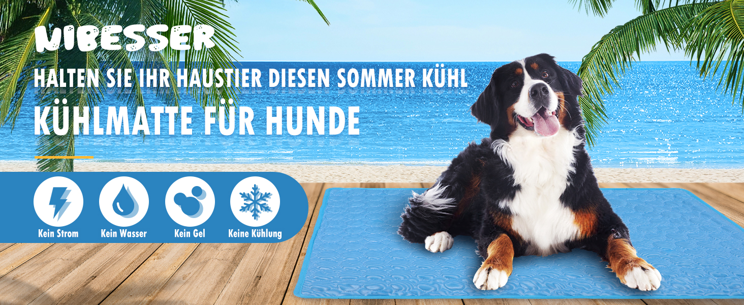 Килимок охолоджуючий для собак NIBESSER, самоохолоджуючий, літо, 100x70 см, сірий