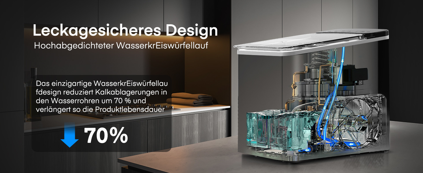 Машина для приготування льоду FOHERE, 14 кг/24 год, 9 кубиків за 5 хвилин, самоочисна, з лопаткою та кошиком, 2 розміри кубиків, для дому/офісу/бару/RV