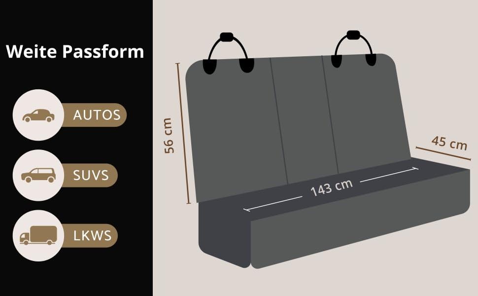 Захисний чохол на сидіння автомобіля для собак AMZPET (122 см) – водовідштовхувальний, антиковзаючий, стійкий до подряпин, міцний. Підходить для маленьких та великих авто