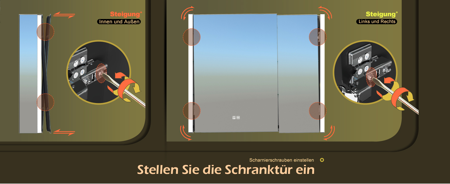 LED-дзеркало для ванної кімнати KWW з підсвічуванням, шафка-пенал, регулювання температури світла, антитуманне покриття, USB-роз'єми (2 дверцята, 80x70 см)