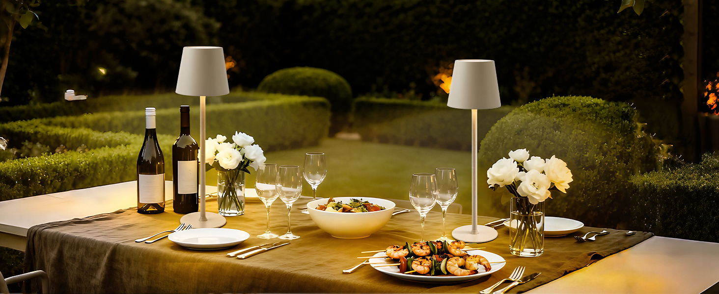 Настільна лампа бездротова акумуляторна Metalux Beige: світлодіодна, диммована, сенсорна, водонепроникна для дому та кемпінгу