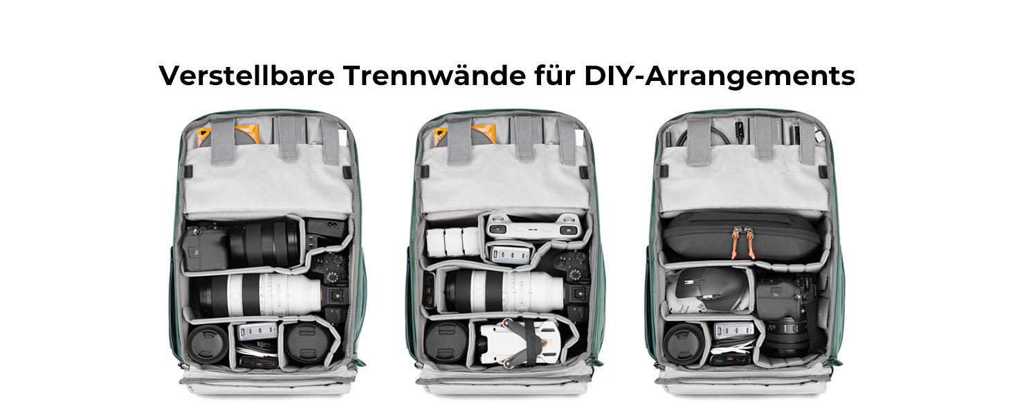 Рюкзак для камери K&F Concept 20L, з відділенням для ноутбука 15.6