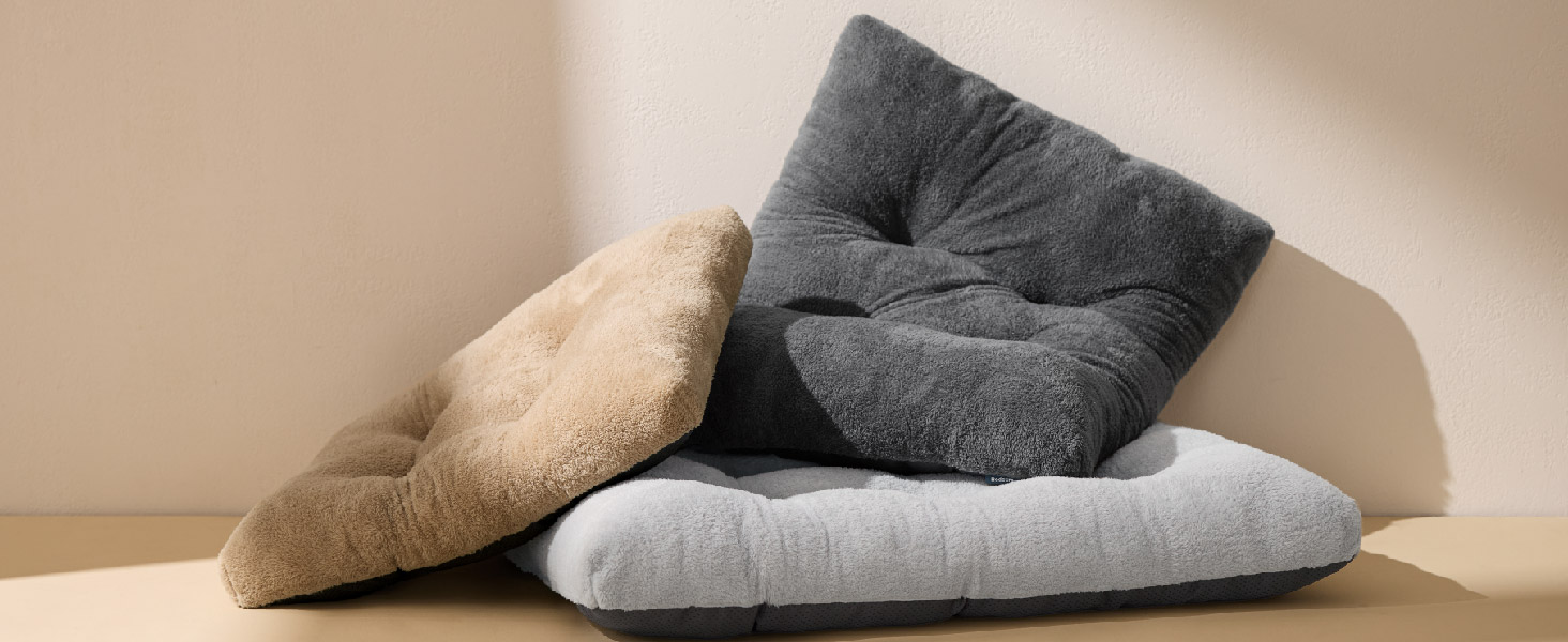 Крісло-лежанка для собак BEDSURE XL - велике, 104x69x8 см, сіре. Лежанка для собак з антиковзним дном, м'яка та зручна.