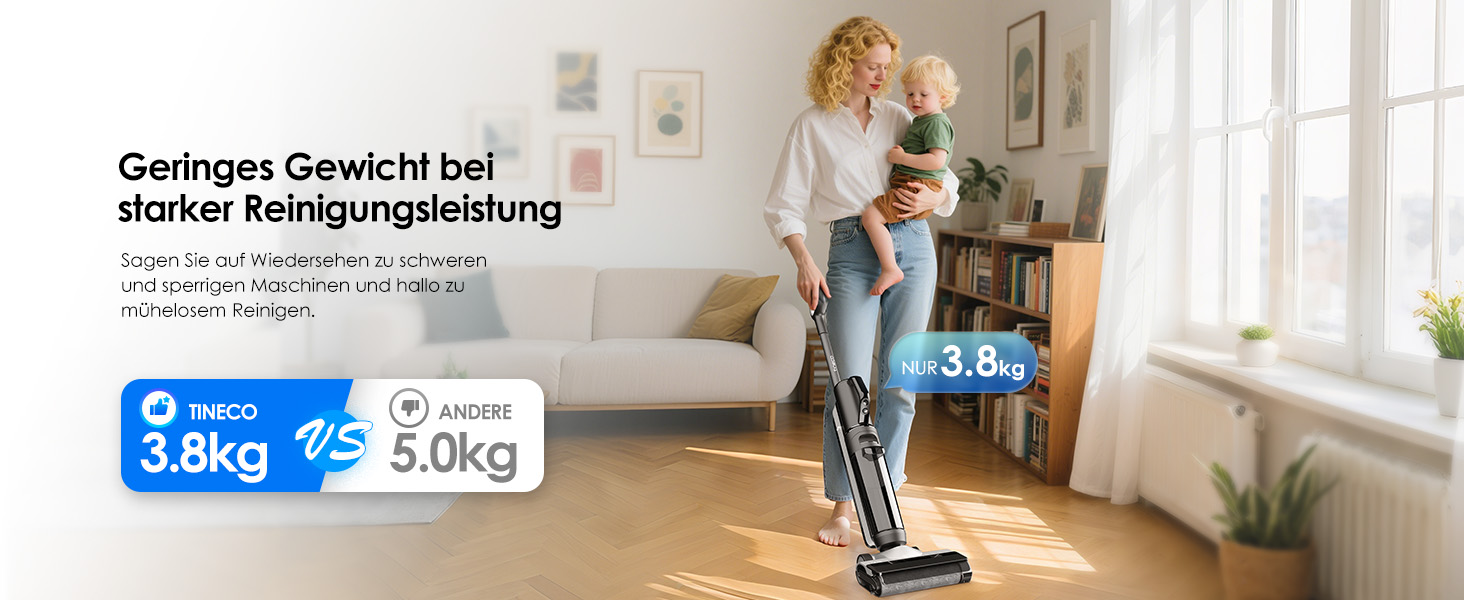 Бездротовий пилосос Tineco S5 Combo: ідеальний для шерсті тварин та липких забруднень, тихий, з дисплеєм