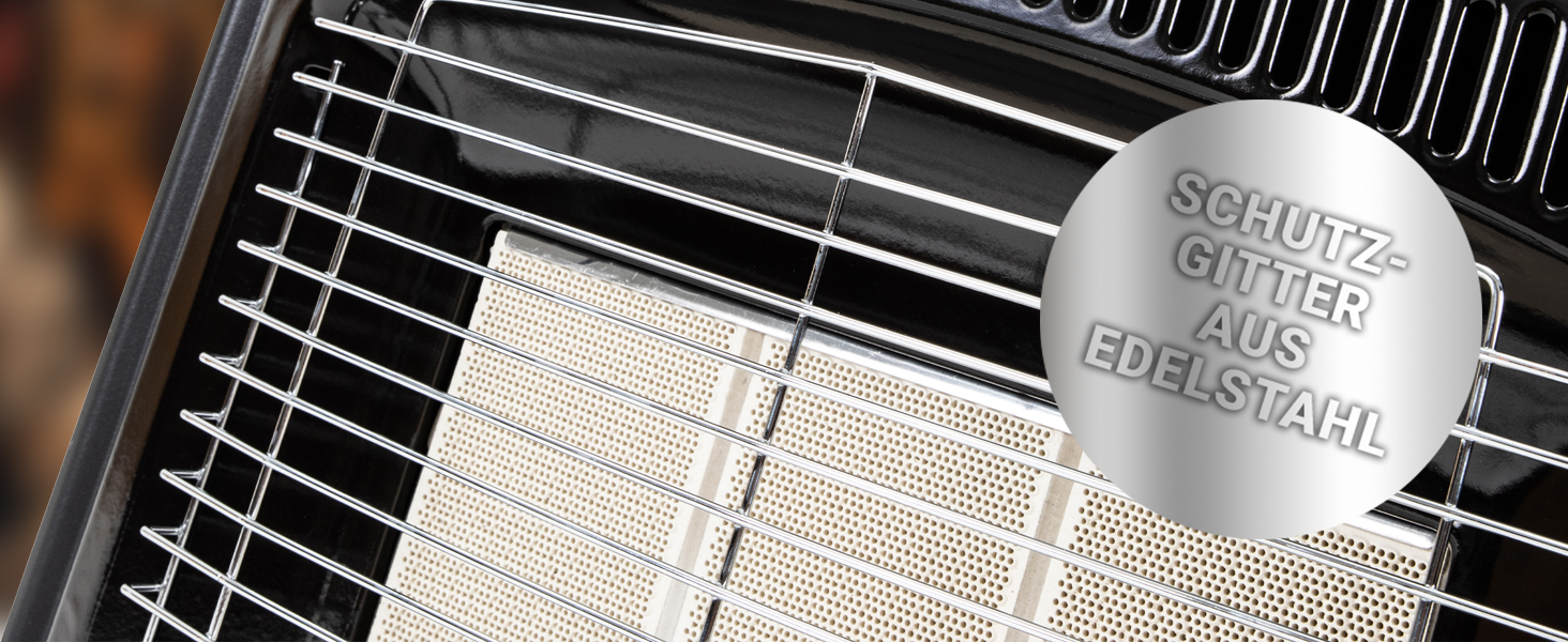 Газовий обігрівач Heidenfeld Inferno GH100 | 3 роки гарантії, 4200 Вт, для приміщень, газ до 15 кг,(Газовий балон не входить у комплект)