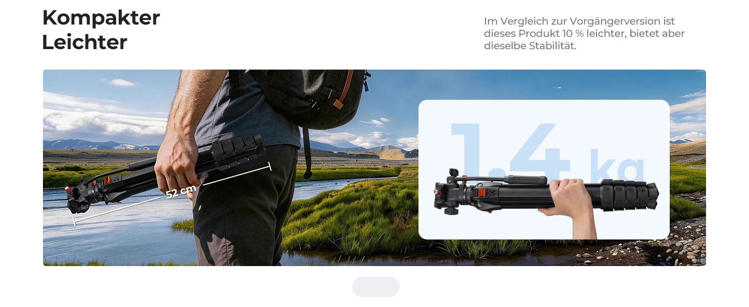 Штатив для камери K&F Concept з гідравлічною головою, алюмінієвий компактний штатив для DSLR, відеоштатив 187 см з тримачем для смартфона та планшета