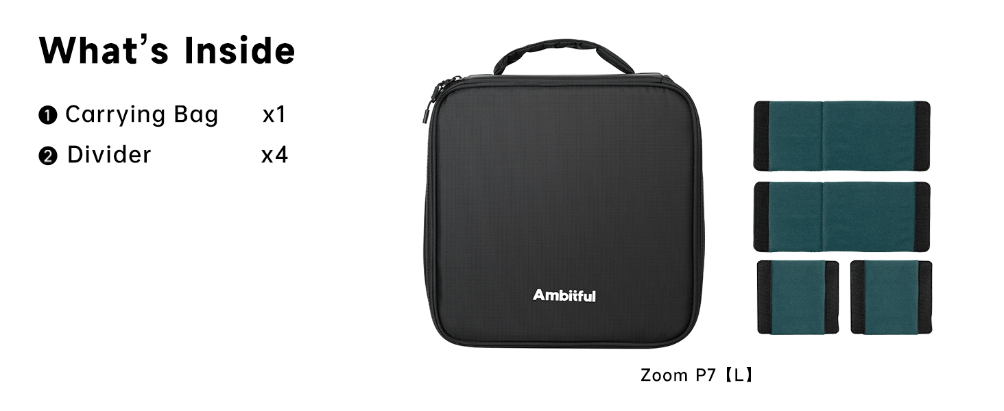 Сумка для фотоапарата Ambitful Zoom P7: велика місткість, захист для дронів та аксесуарів
