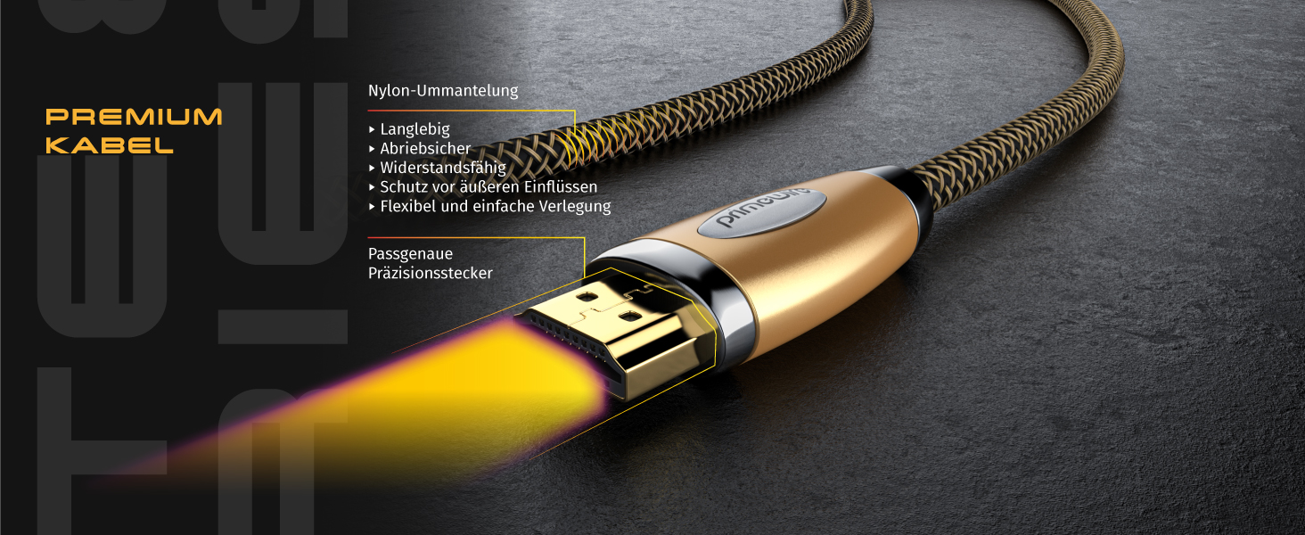 HDMI кабель 2.1 Premium 8K UHD II 3.0m - CSL з екрануванням, Ethernet, 3D ARC CEC, підтримка 8K