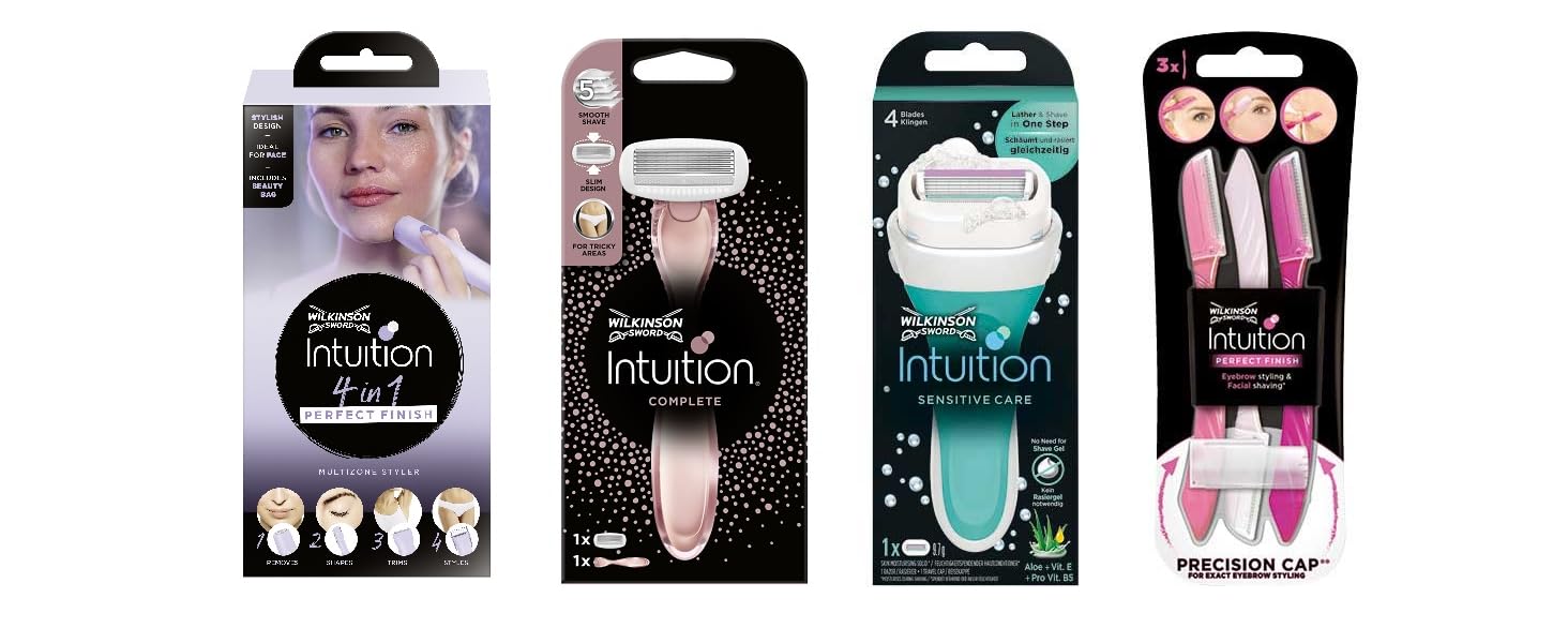 Електричний триммер Wilkinson Sword Intuition Perfect Finish 4-в-1 для тіла, бікіні, обличчя та брів (1 шт.)