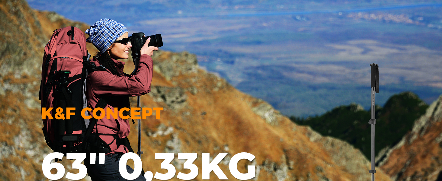 Монопод K&F Concept MS16 - 160см, алюміній, 5 секцій, для DSLR/DSLM/компактних камер