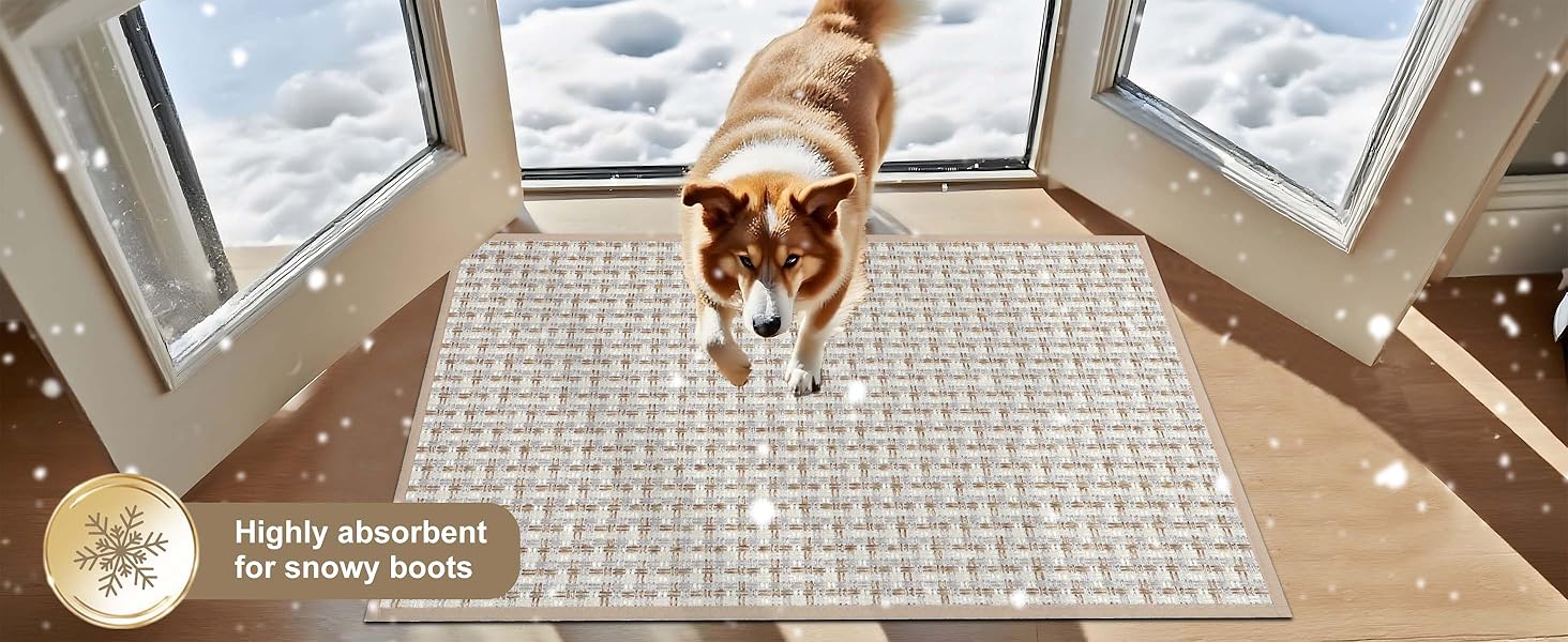 Килимок для дому, антиковзаюча підлога, килимок для входу, 60x90 см, золотий