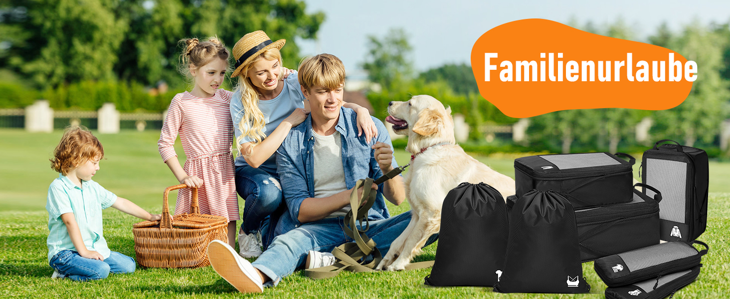 8-ми комплект кубиків для компресії багажу, органайзер для валізи, чорний. Організація подорожей, рюкзак, валіза.