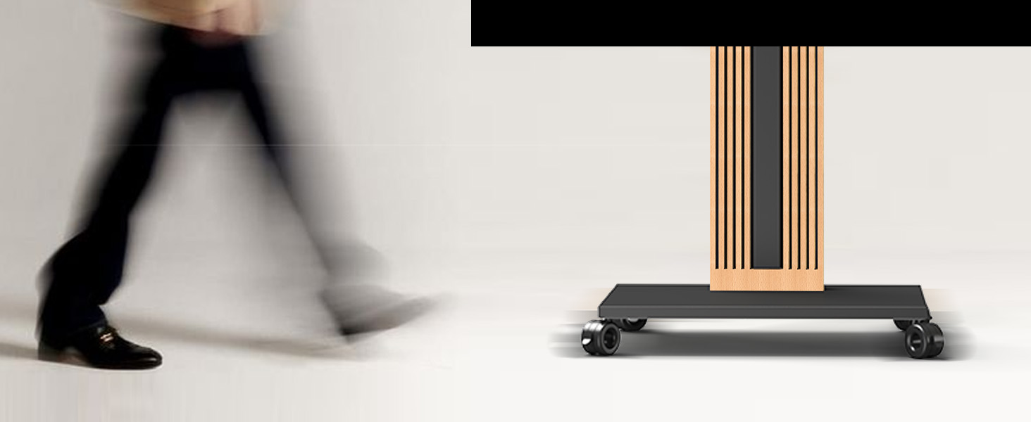 Підставка для телевізора FITUEYES Zen Series (Чорний) – дерев'яна, поворотна, регульована по висоті, для 32-65 дюймів