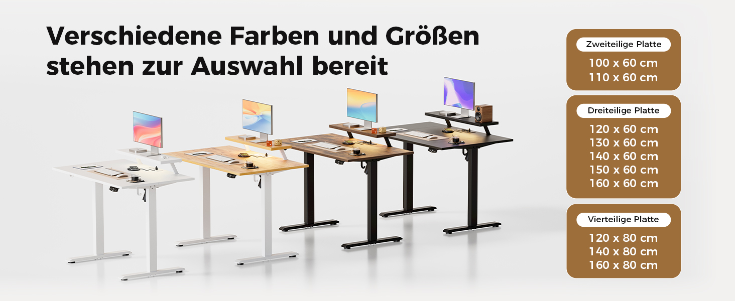 Електричний регульований стіл Agilestic 140x60 см з LED-підсвіткою, USB-портом та мобільним тримачем монітора, білий