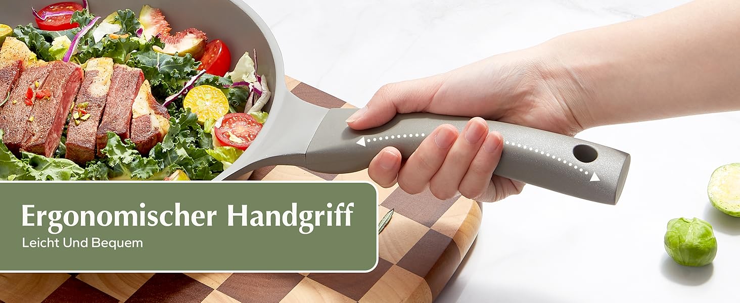 Redchef Ceramic Non-Stick Fry Pan - 28cm Induction Compatible, Omelette Pan - Chef's Quality, Scratch & Dishwasher Safe, PTFE, PFAS & PFOA Free