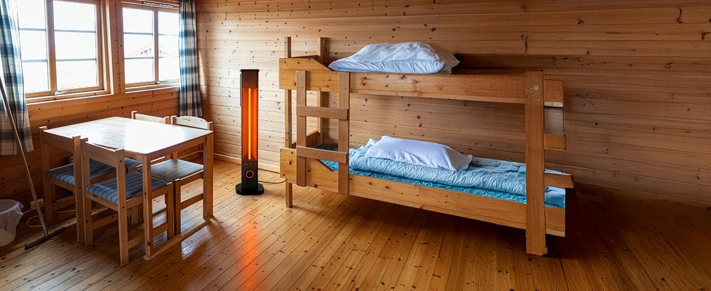 Інфрачервовий обігрівач Climative 2500W – електричний обігрівач з 9 рівнями, IP65 для тераси та приміщення, настінний, з пультом та таймером, чорний