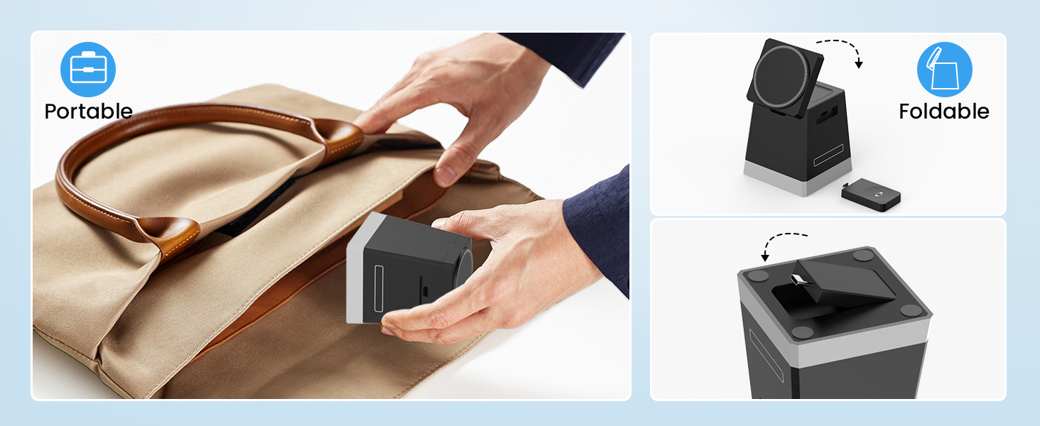 Бездротовий зарядний пристрій JoyGeek: для iPhone, Apple Watch, AirPods (чорний)