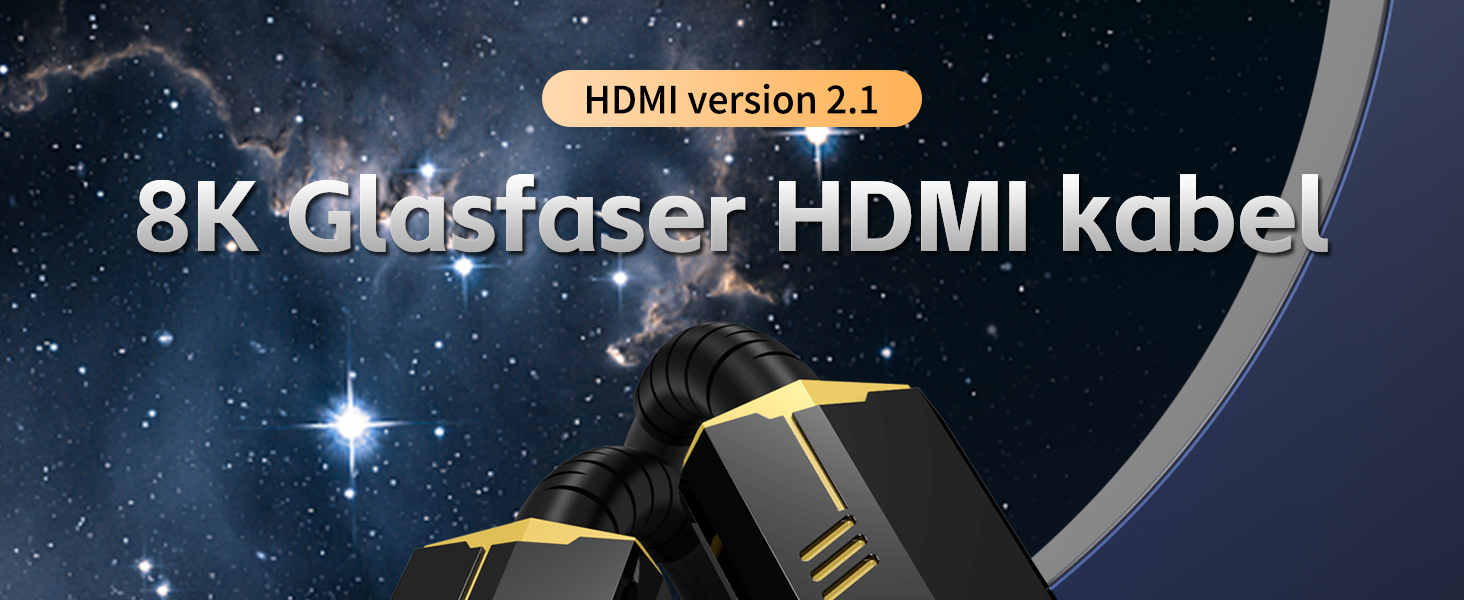 HDMI кабель 15м з оптоволокна 8K, HDMI 2.1: 48Gbps, підтримка 8K@60Hz, 4K@120/144Hz, HDR, eARC, Dolby Atmos для PS5/4, HDTV, PC, Laptop