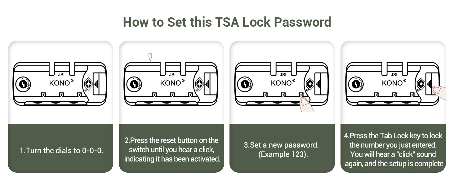 Чемодан-тележка KONO з ABS+PC - легкий валіз з 4 колесами, TSA-замком, для подорожей, бізнесу та сімейного відпочинку (M (52cm), Зелений/Камуфляж)