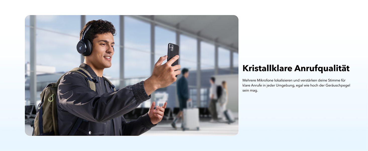 Soundcore Space One: Бездротові навушники Over-Ear з активним шумозаглушенням, Bluetooth 5.3, Hi-Res Audio (Чорний)