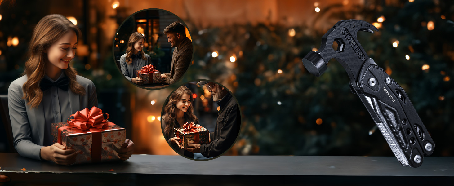 Багатофункціональний інструмент RAXCO 15-в-1: молоток, плоскогубці, мультитул для кемпінгу та подарунок для чоловіків, батька, друзів