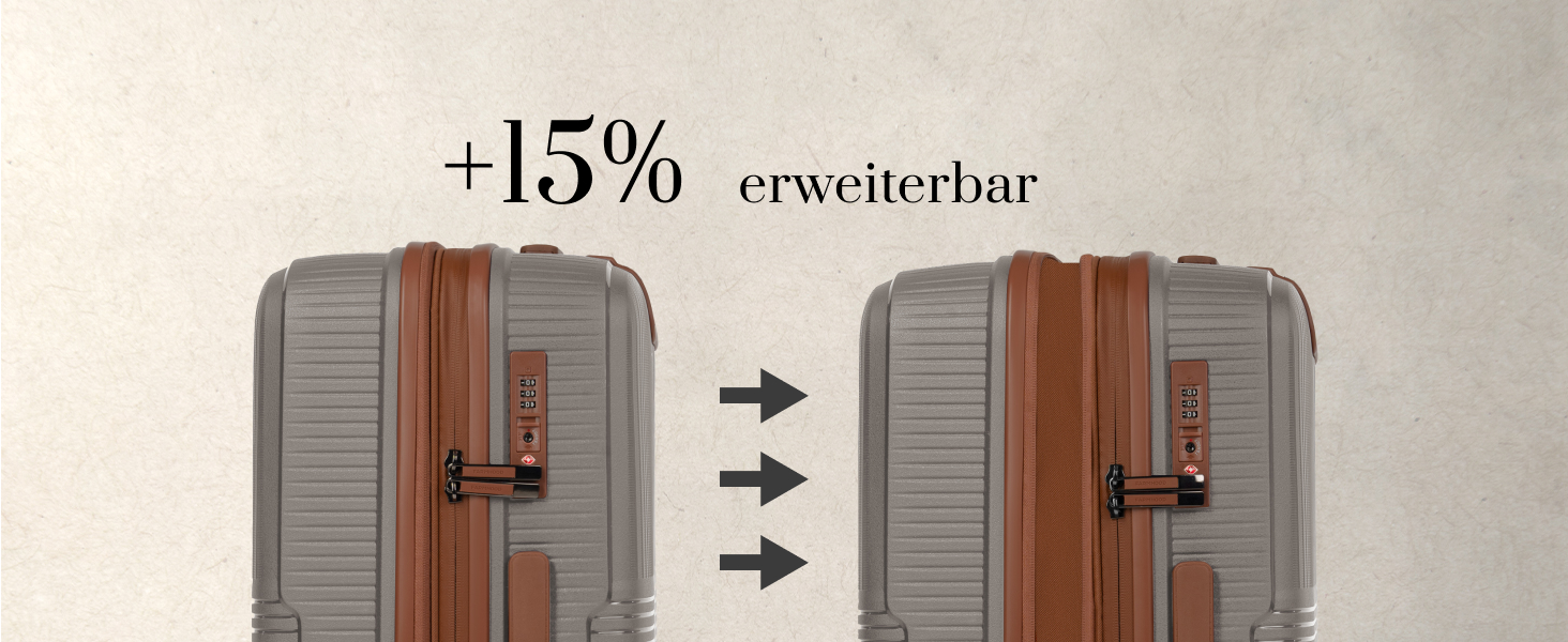 Набір валіз Cappuccino Eco Edition 3-в-1: розширювані, з TSA-замком та подвійними колесами