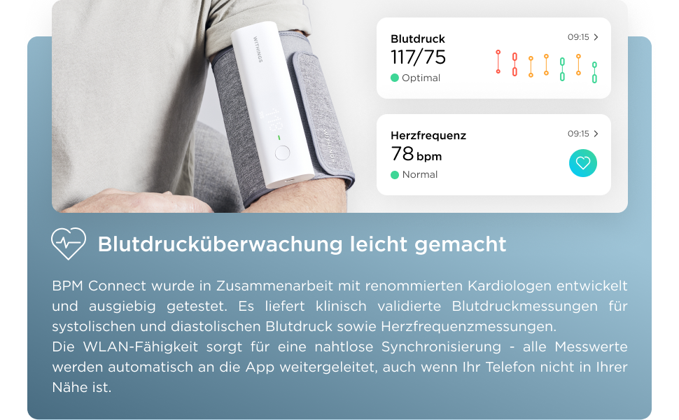 Withings BPM Connect - Розумний Wi-Fi тонометр, 1 шт.