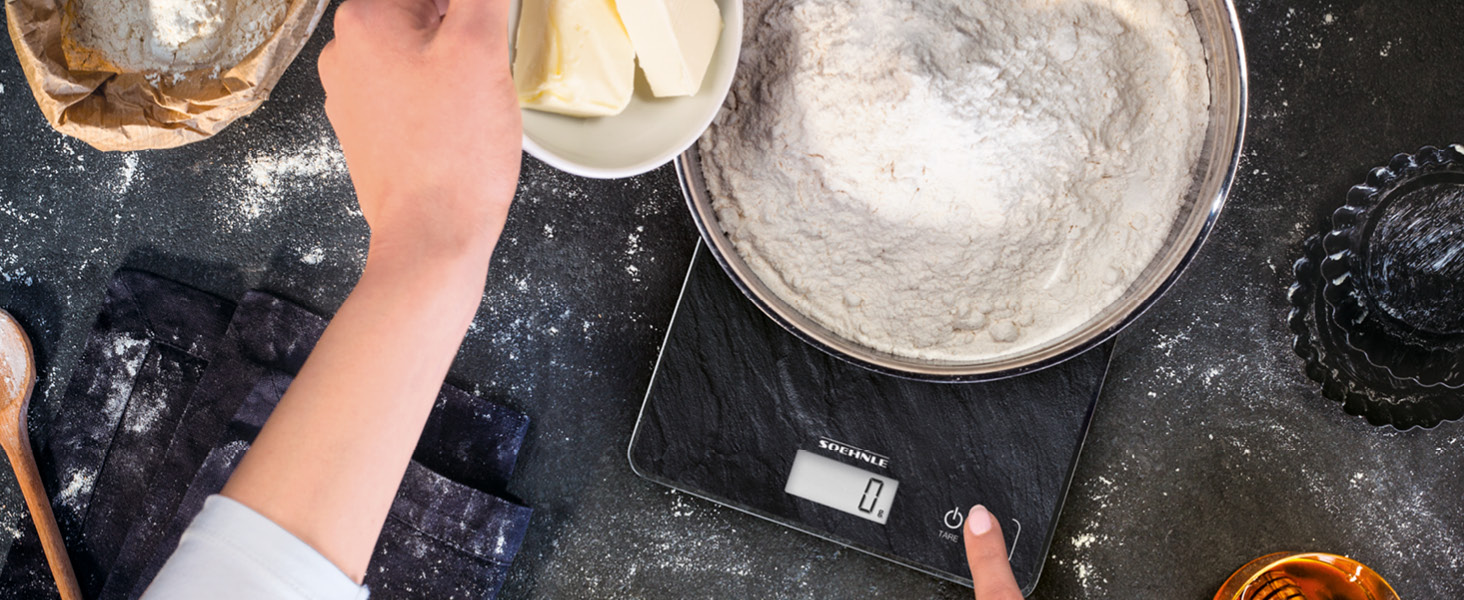 Кухонні ваги Soehnle Page Compact білі, цифрові ваги до 5 кг, LCD дисплей, функція тарування