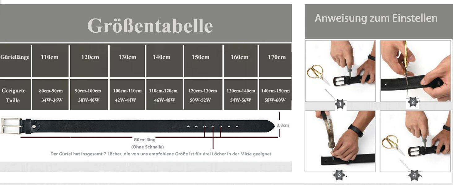 Чоловічий шкіряний ремінь VRLEGEND 110-175 см: повноера шкіра, ширина 38 мм, чорний, для джинсів, бізнес, ретро стилі