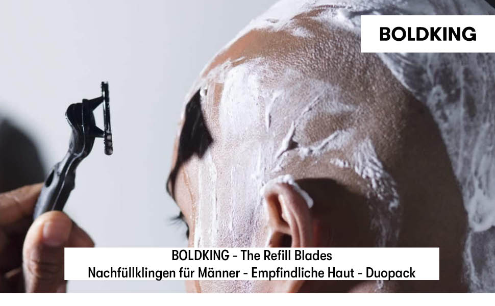 Смінні леза для гоління Boldking Sensitiv, 8 шт. — набір лез для чоловіків з чутливою шкірою, сірі