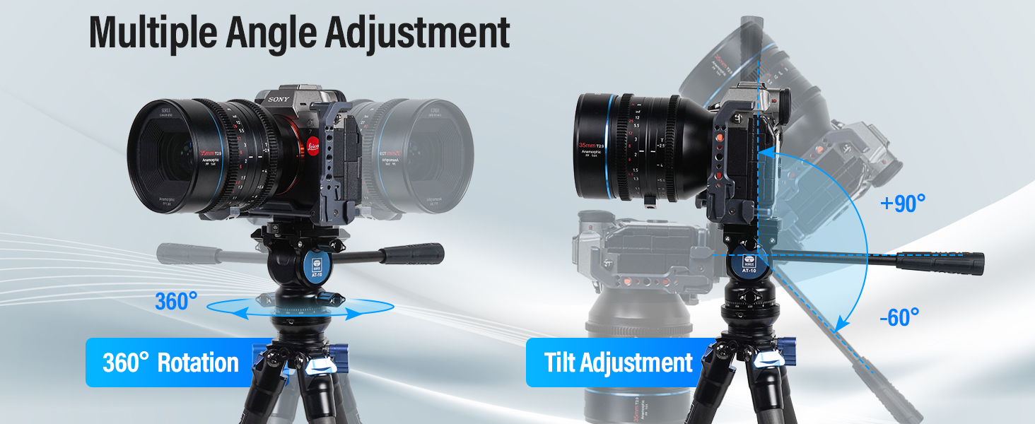 Штатив SIRUI AM-203S: компактний міні-штатив з алюмінію для DSLR, Vlogging (15кг, 42см)