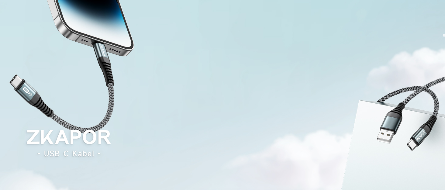 Кабель USB-C 2 шт. 1м, 3.1A, нейлон, сумісний з iPhone 15/15 Pro Max, Samsung Galaxy S23/S22/S21/S10, Note 10, Huawei P40/P30, Google Pixel