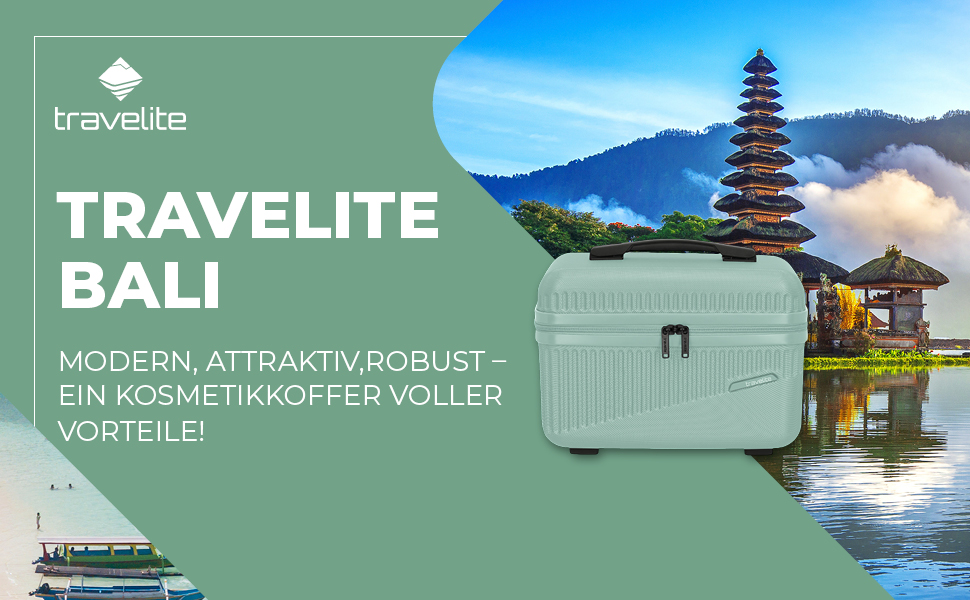 Чемодан Travelite Bali 67 см, середній, 65 літрів, зелений, з TSA замком