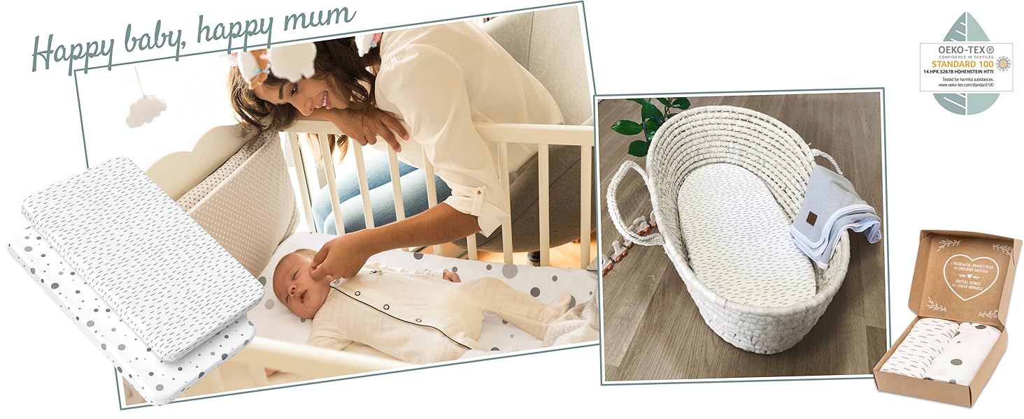 Набір постільної білизни для дитячого ліжечка з органічної бавовни GOTS (Oeko-Tex100), 100 x 135 см. Включає наволочку 40x60 см та ковдру 100x135 см. Підходить для хлопчиків та дівчаток, сірий колір.