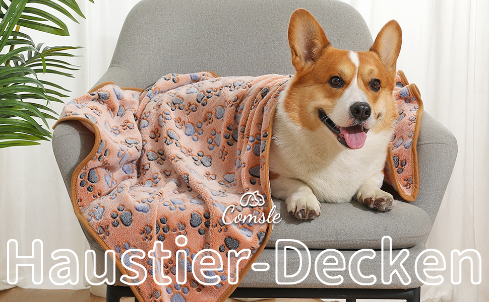 М'яка ковдра для собак та котів Demigeat, 3 шт. - тепла, миється, для літа та весни, велика лапка