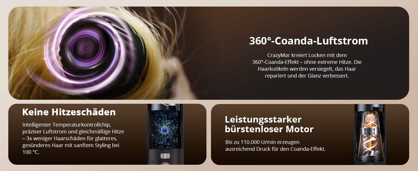 Фен-щітка Rundbürstenföhn 7-в-1 Airstyler з іонізацією, 110 000 об/хв. Професійний стайлер для волосся: локони, укладка, об'єм, випрямлення. Чорний