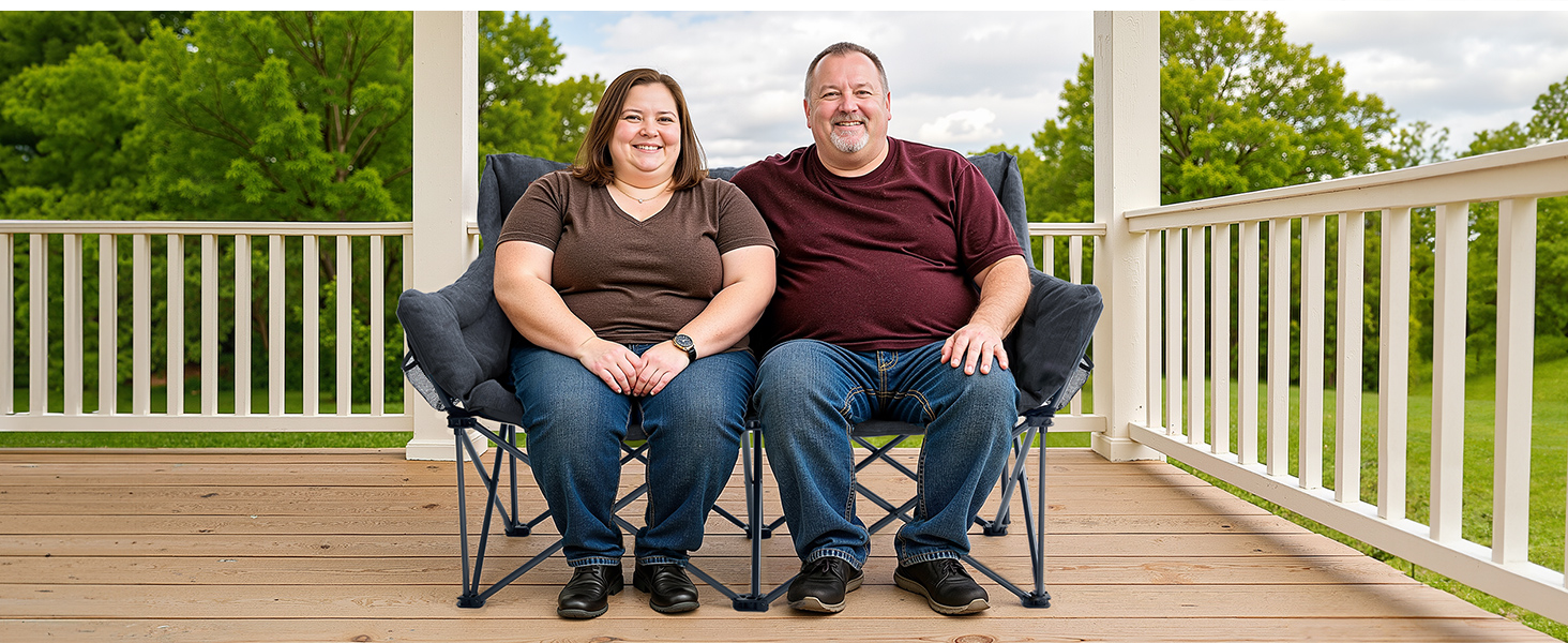 Кампінговий стілець-ліжко EVER ADVANCED для двох осіб, 145 см, сірий, до 400 кг, з високою спинкою, для саду, балкону, кемпінгу