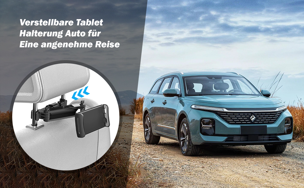 Універсальний тримач для планшету в авто Shawe, регульований, сумісний з iPad, Kindle, Fire, телефонами 4.7-10.5 дюймів