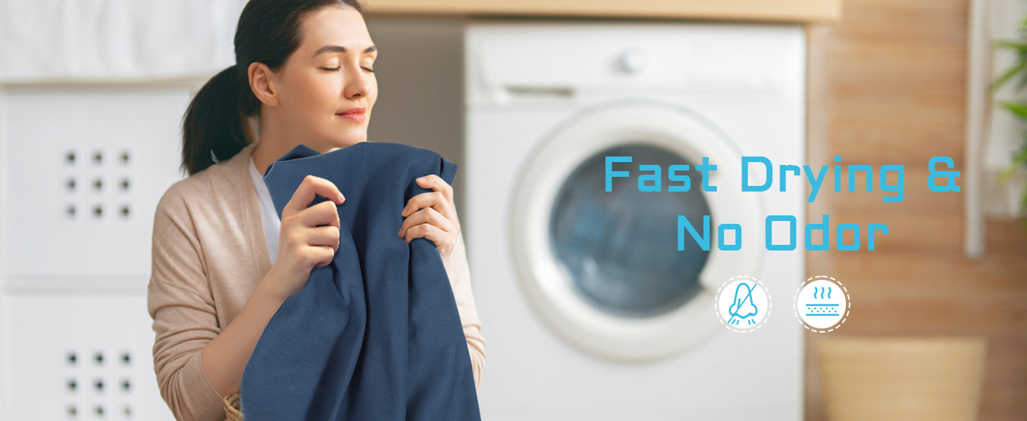 Набір рушників з мікрофібри Pameil (3 шт.): великий (160x80 см) + 2 маленькі (80x40 см), швидковисихаючі, для подорожей, фітнесу, сауни, блакитні