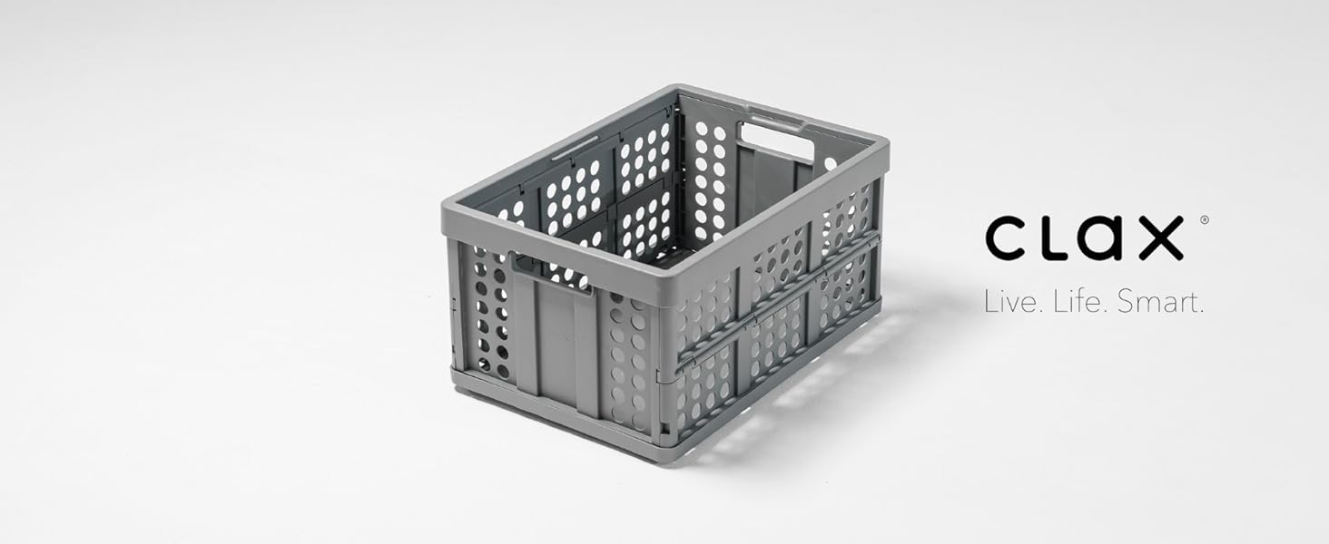 Складна пластикова коробка Clax Klappbox 45 л, сіра