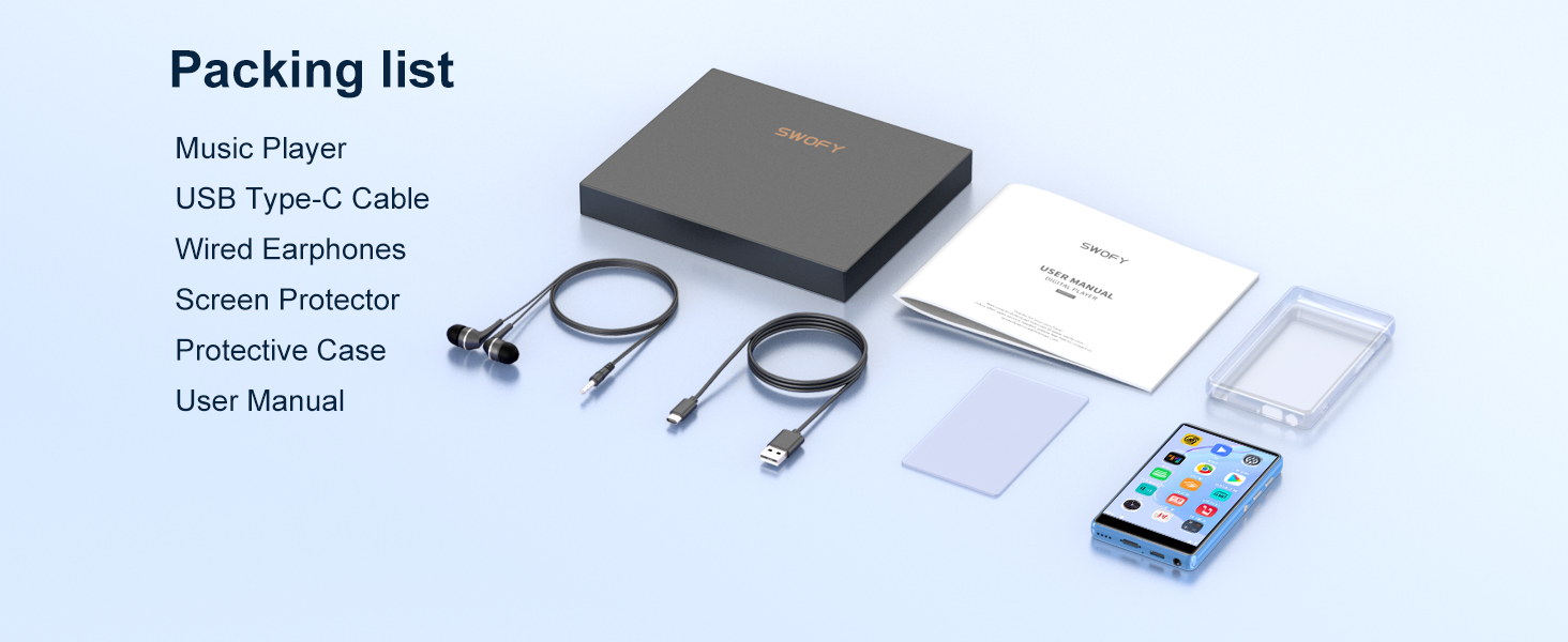MP3 плеєр SWOFY з Bluetooth та WiFi, 4.0
