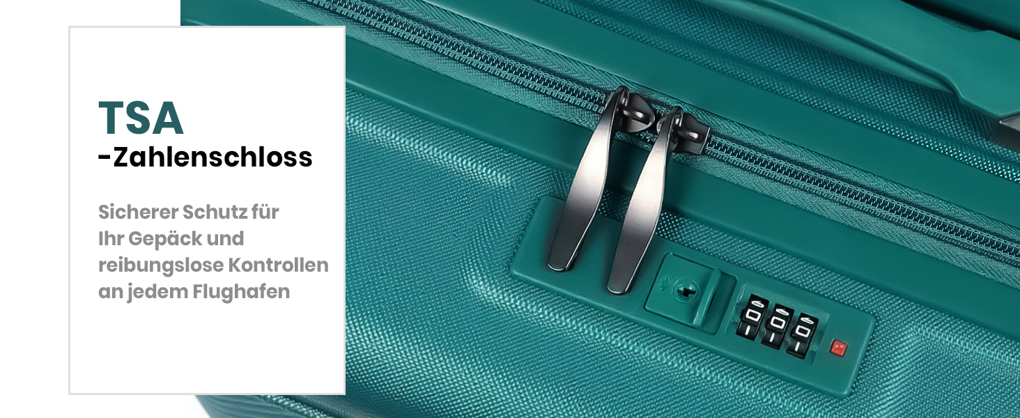 Набір валіз Tavoxda 3 шт. з TSA-замком, великі, для жінок та чоловіків, зелені