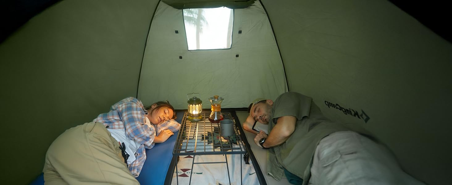 Намет KingCamp 2-3 особи, водонепроникний 3000мм, ультралегкий, зелений 210x180x130см для кемпінгу, туризму та відпочинку