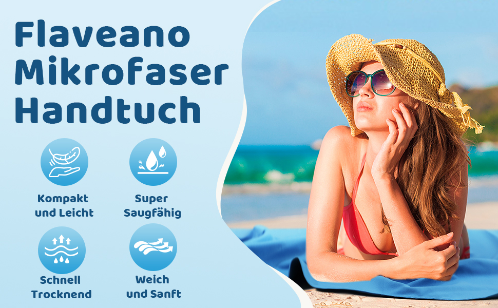 Набір рушників з мікрофібри, швидковисихаючих, 3 шт. (180x90см, 80x40см, 50x30см) для подорожей, спорту, пляжу, блакитний