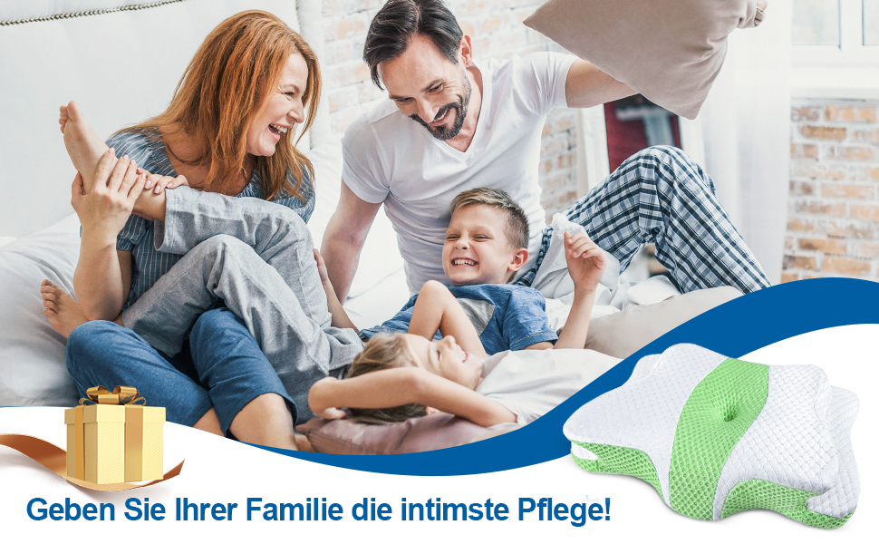 Подушка з піною з пам'яті CHxxy для шиї та плечей, ергономічна контурна подушка для сну на боці, на животі та на спині (зелена)