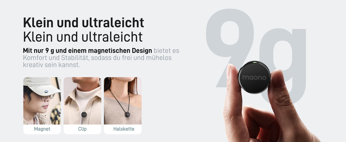 MAONO Бездротовий петличний мікрофон Wave T5 USB-C для iPhone 15/16, Android: 48kHz/24Bit, 30 годин роботи, шумозаглушення, 300м радіус дії